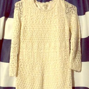 Girls lace cream dress